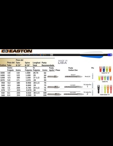 TUBO EASTON APOLLO