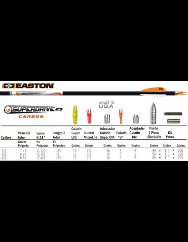 TUBO EASTON SUPER DRIVE 23